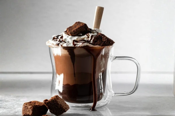 Horká čokoláda s&nbsp;brownie